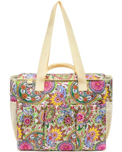 Teacher Tote Bags for Women Large Tote Bag with 15.6\" Laptop Compartment XL Utility Tote Bag with Zipper and Pockets Shoulder Tote Bag for Work School Travel Teacher Appreciation Gift Bolso para Mujer