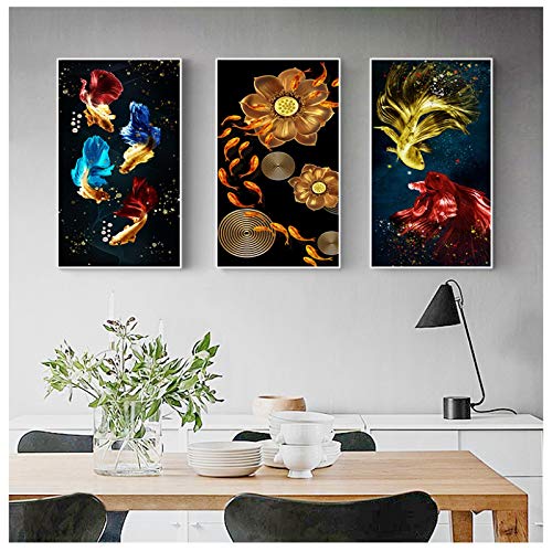 Peinture carpe koi Feng Shui pour harmoniser les énergies de la maison