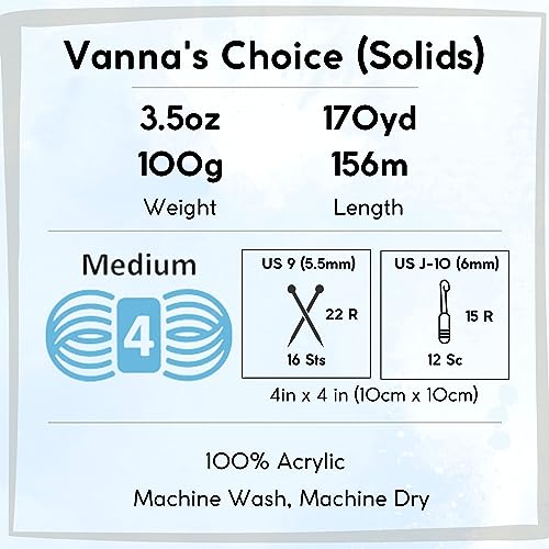 Image of Lion Brand Yarn Vanna'S Choice 860-173 Dusty Green | 3 Skeins, Same Dye Lot, Project Bag, CYC #4 Worsted, 100% Acrylic, Ideal for Crochet, Knitting Blankets, Hats, Scarves