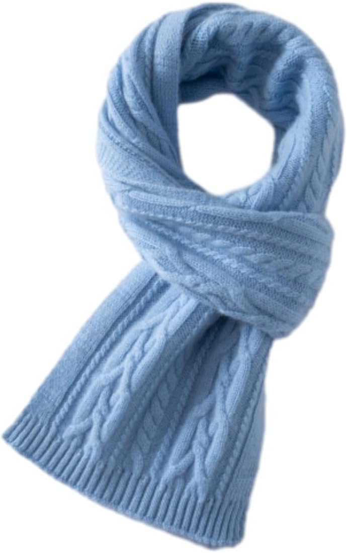 Kids 100% Cashmere - Pure cashmere scarf -Lightweight Moisture Wicking Insulated 55.1"x 7.8" - Boys/Girls PS382