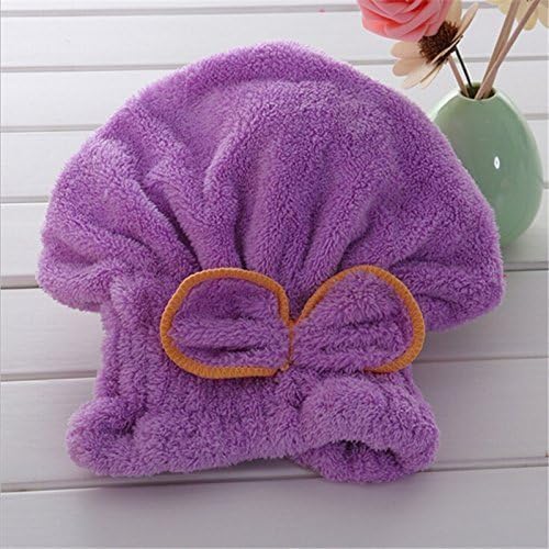 SVK DREAM Women's Girls Lady's Magic Quick Dry Bath Hair Drying Towel Head Wrap Hat Makeup Cosmetics Cap Bathing Tool (Random Colour, Multicolour, 2)