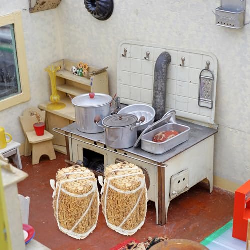 ABOOFAN Mini Fardos De Feno 4 Peças Mini Fardos De Feno De Palha Pequenos Fardos De Feno Palheiro Fa