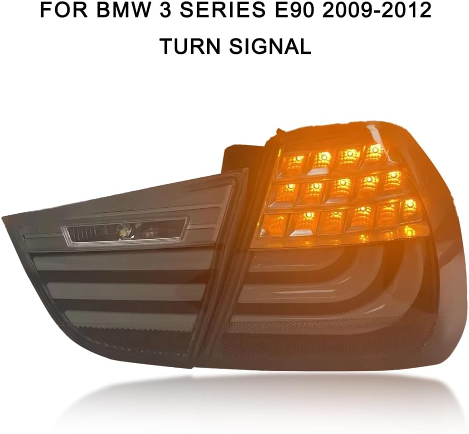 Sequential Upgrade Taillights Assembly Compatible for BMW 3 Series E90 2009-2012 Tail Lights Brake Lamp with Bulb Smoked
