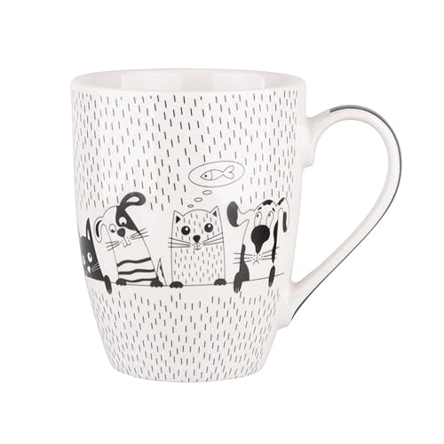 Tasse à thé en porcelaine pour enfant - 300 ml - Motif chat et chien Cover