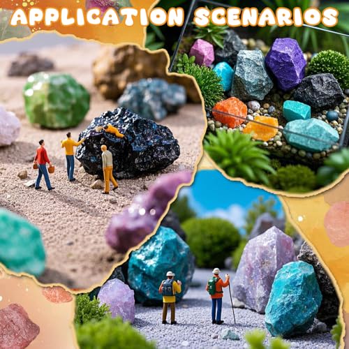 18 Pcs Raw Healing Crystals Gemstone Box Natural Rough Rock Quartz Crystal Stones Bulk Healing Meditation Home Decor DIY Project Spiritual Crystal Gift - Image 5