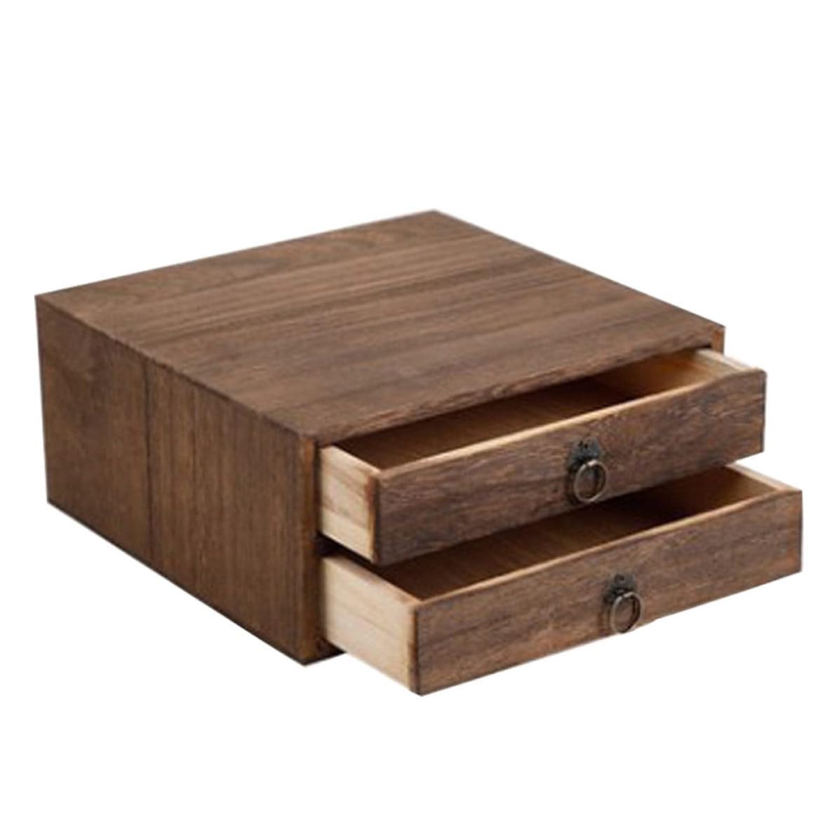 Boîte à thé en bois vintage Alipis pour ranger vos galettes de thé au salon