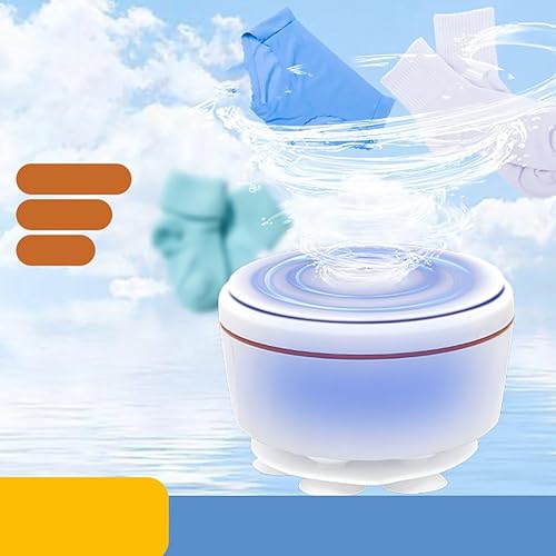 Miniatura 9 de Mini lavadora - Lavadora portátil Lavadora de turbina ultrasónica Turbo Lavadora para viajes de negocios Salas universitarias