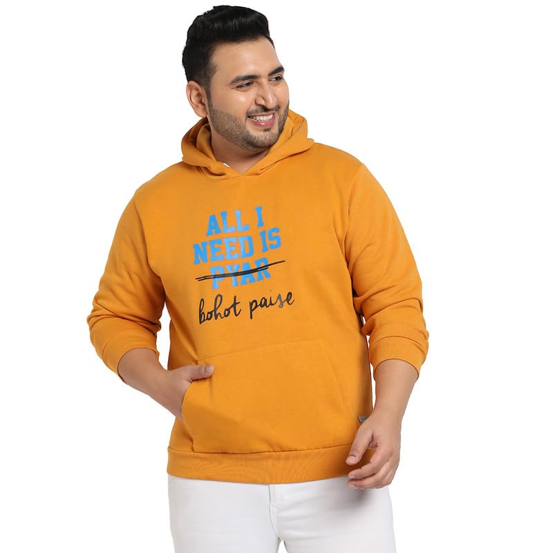 instafab Plus Men's Hoodie with Kangaroo Pocket for Casual Wear | Hooded Neck |Long Sleeve | Pull On Closure | Cotton Sweatshirt Crafted with Comfort Fit for Everyday Wear-picture-20