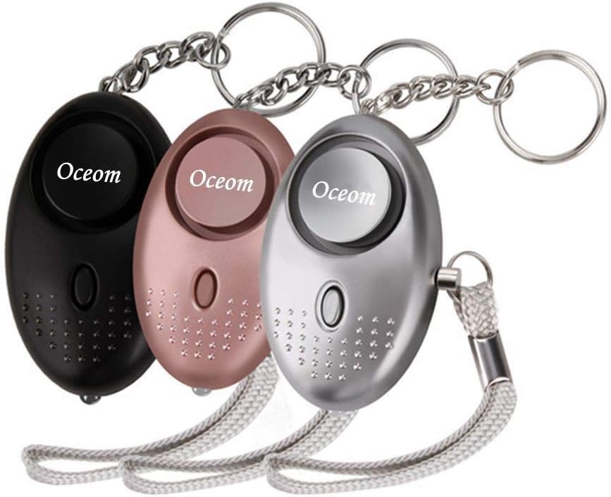 Emergency Personal Alarm System, Oceom 140 dB Electronic Self-Defense Device Safe Sound Alarm Keychain with LED Light for Elderly Kids Girls Women Joggers Men Safety