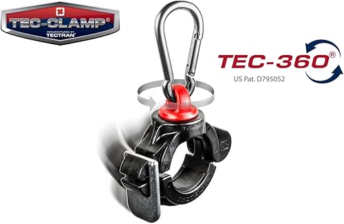 Miniatura 2 de Tectran Abrazadera AirPower Line TEC-360 3 en 1  Giratorio de 360  Clip de acero inoxidable  Negro  Tectran 9890ST360