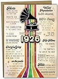 Katie Doodle 100th Birthday Card - (Made in USA) - 100 Year Old Birthday Card (5x7 inch, Blank Inside) - 100th Bday Gifts for Women, Men, Decorations (Back-in-1926) - Includes Self-Seal Envelope