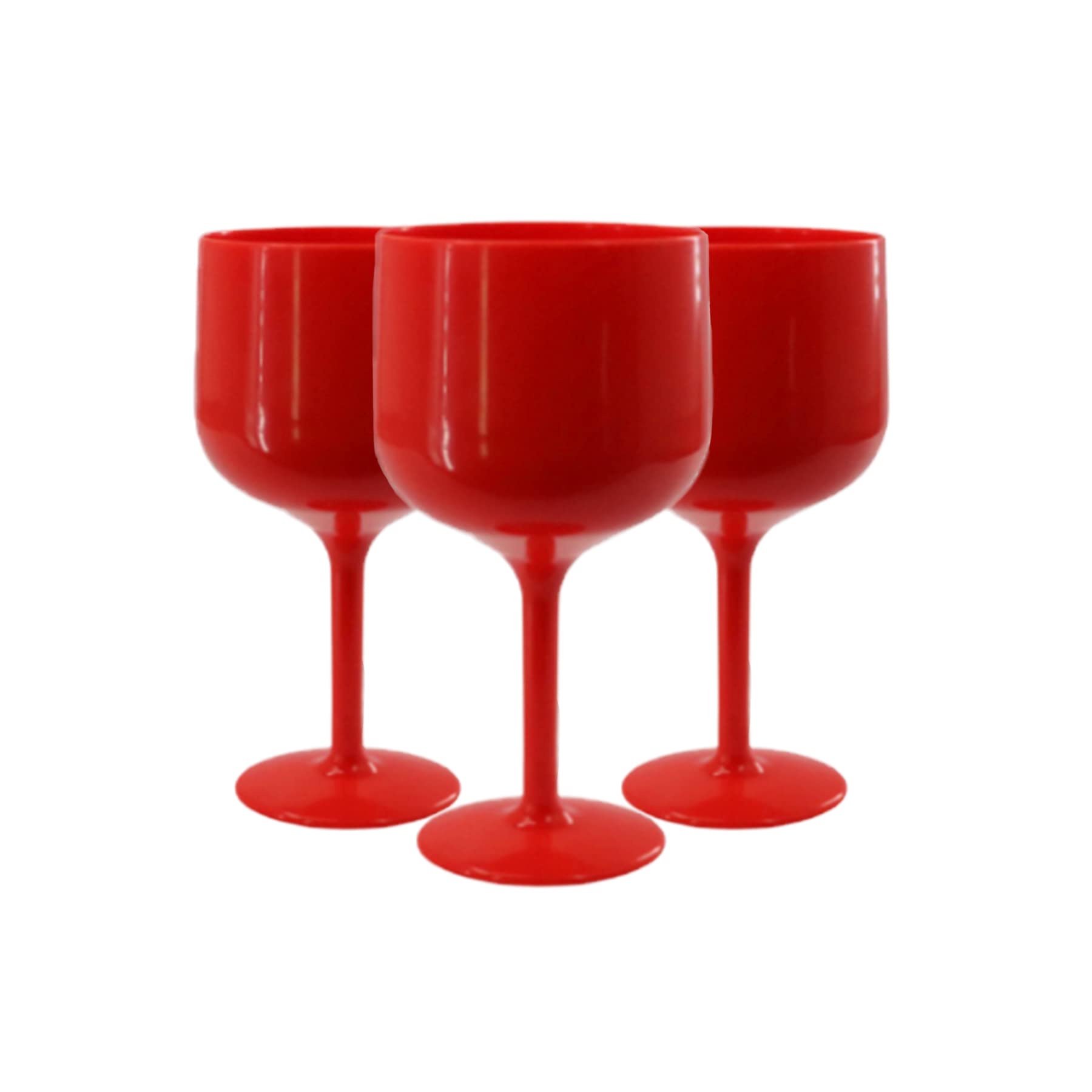 Gin Cocktail Glasses Red Premium Plastic 22oz Unbreakable Reusable For Party Wedding Travel Pool Camping Beach Picnic Everyday