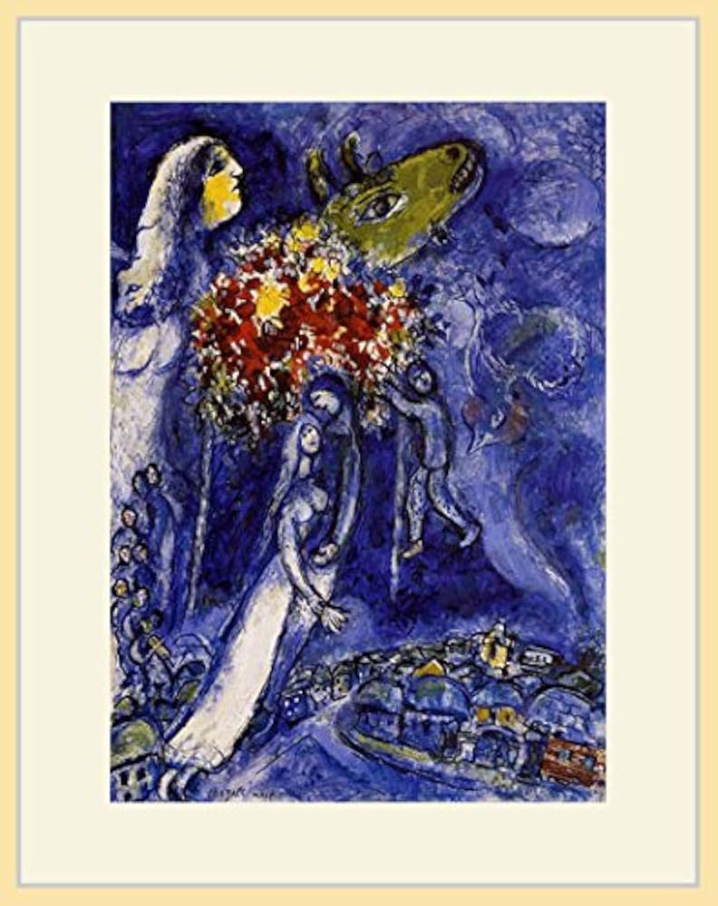 Amazon.co.jp: シャガール・「黄色い顔」 プリキャンバス複製画・ 額