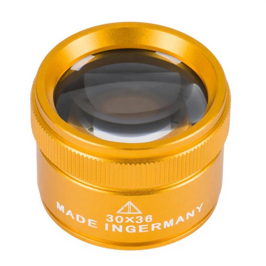 30X Coin Magnify Glass Loupe Small Desk Magnifiers Microscope for Jeweler Map Antiques Magazines Craft Antique Inspection Magnifier