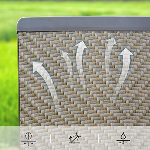 Domi Outdoor Living Adjustable Chaise Lounge Aluminum Outdoor Patio Lounge Chair All Weather Five-Position Recliner Chair For Patio,Pool,Beach,Yard(Brown Wicker) #TOP5