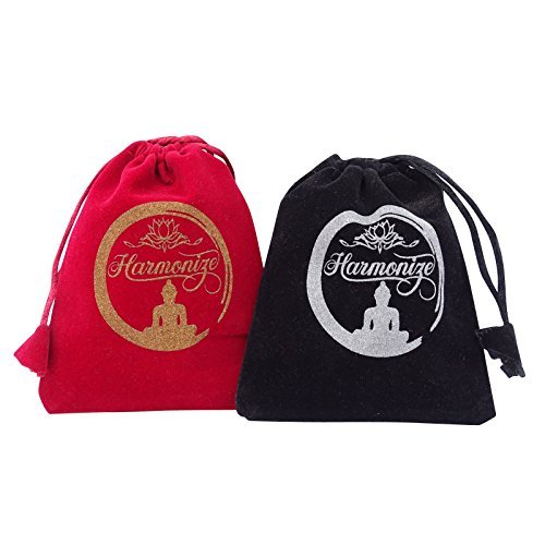 HARMONIZE Spiritual Gift 6 Sided Wand Reiki Healing Stone Ruby Fuchsite Pencil Pendant