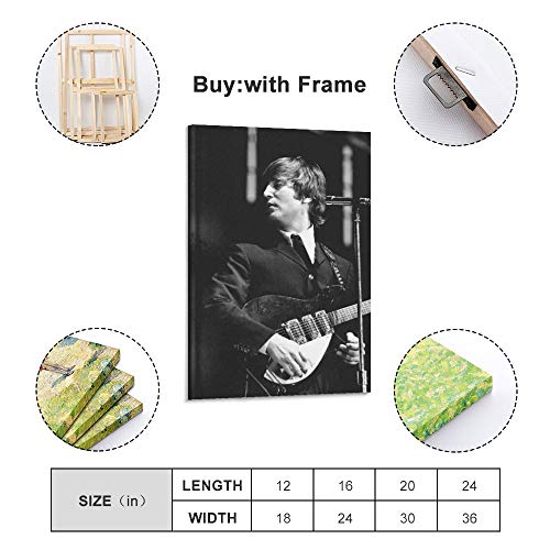 LIULANG Poster décoratif John Lennon The Beatles Guitarra – 60 x 90 cm - Les Beatles, Paul McCartney, John Lennon, RIngo Starr, George Harrison LIULANG Poster décoratif John Lennon The Beatles Guitarra - 60 x 90 cm – Image 3