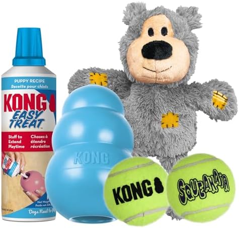 KONG Puppy Starter Dog Toy Kit - Interactive Play Kit with Squeak...