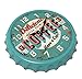 Menterry Bottle Cap Design Iron Retro Wall Clock, 13 inch Vintage Style, Silent Non-Ticking Battery Operated Creative Decor Wall Clocks for Cafes,Farmhouse,Office,Kitchen (Blue)