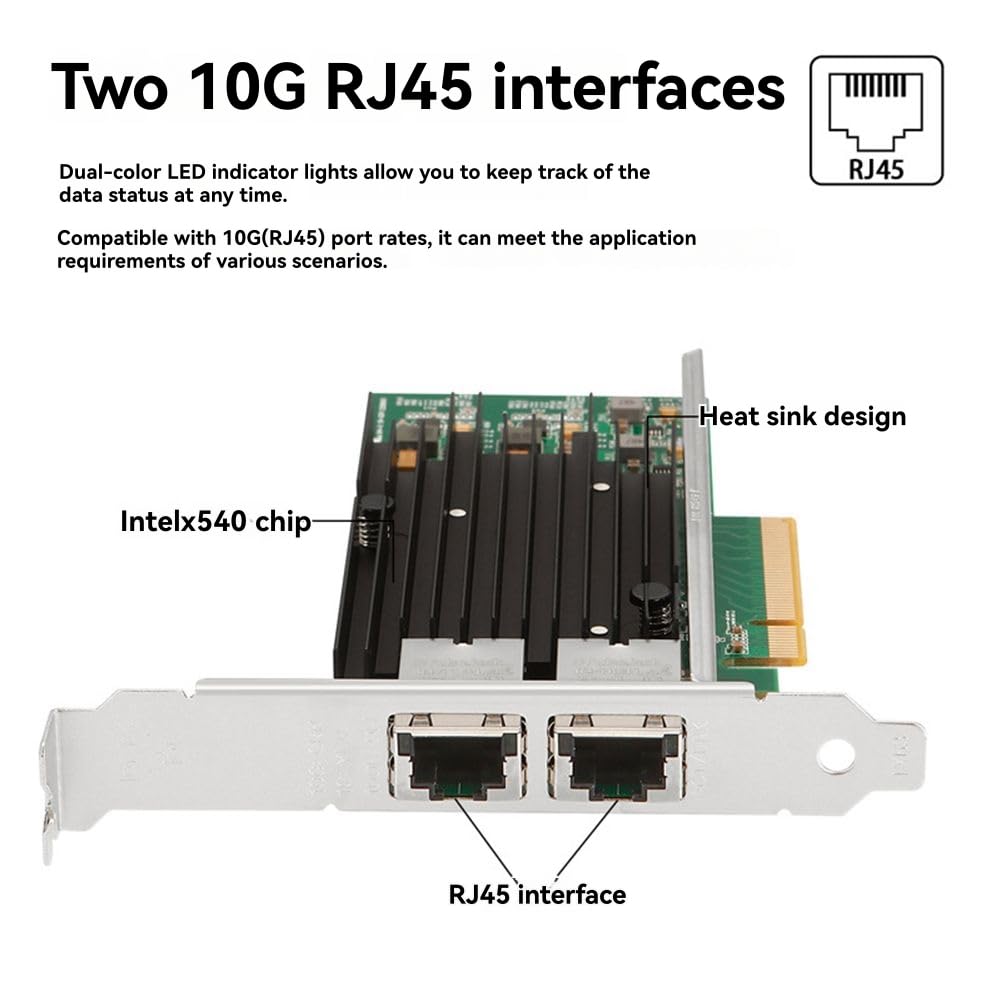 Amazon.co.jp: JSDNGURK X540-T2 10GbE デュアルポート PCIe X8