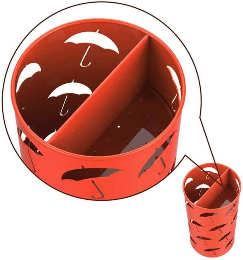 Umbrella Stand， Floor Hotel Lobby Multifunctional Storage Rack Commercial Umbrella Bucket Large Capacity Umbrella Rack(Orange)