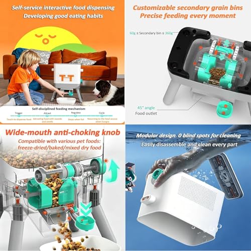 Mangeoire interactive chats et chiens design modulaire et mesure précise - 7