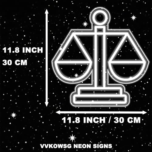 Image of Sport LED Neon Sign Super Bright Acrylic Handmade Ball Led Light Neon Lights Sport Signs for Shop Window Store Display Beer Bar Nightclub Grand Opening Gift (Libra)