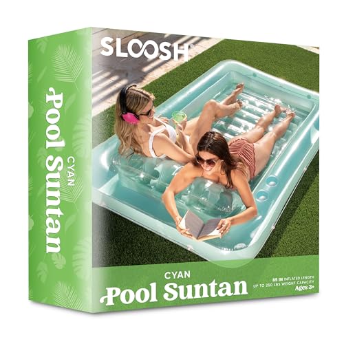 image for Sloosh Inflatable Tanning Pool Lounge Float, 85