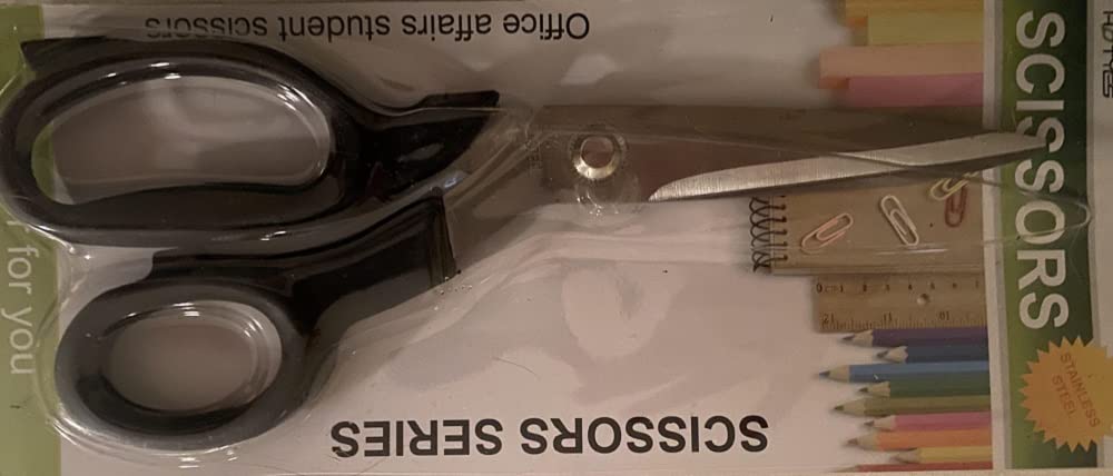 8" Black handle stainless steel all purpose scissor