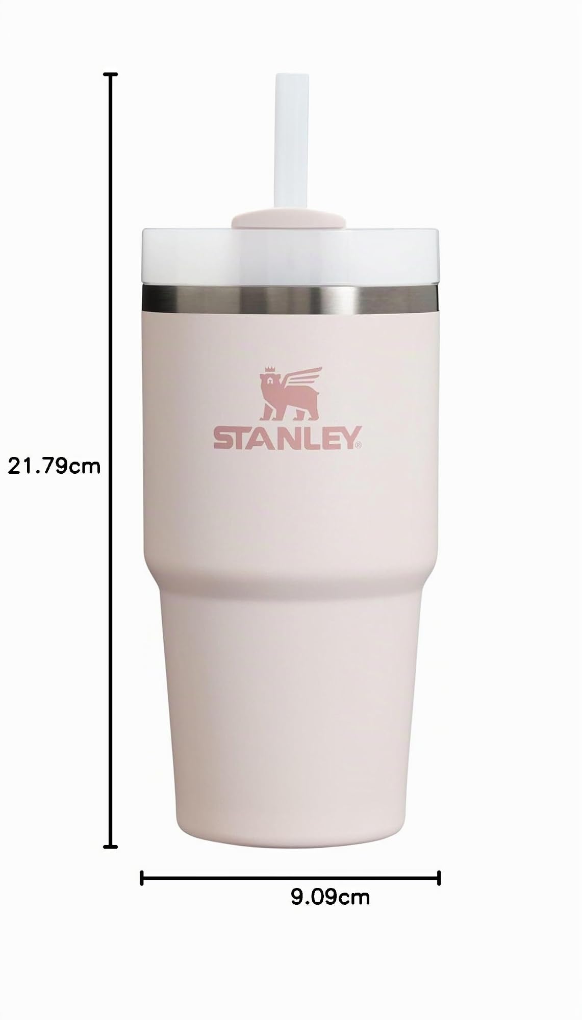Stanley - Bicchiere termico Quencher H2.0 FlowState, con isolamento sottovuoto, in acciaio INOX, con coperchio e cannuccia, per acqua, tè freddo, caffè, frullati e altro ancora