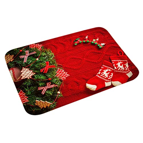 Image of ATORSE Christmas Door Mat Anti-Slip Home Decor for Entrance New Year Indoor Outdoor Style 3