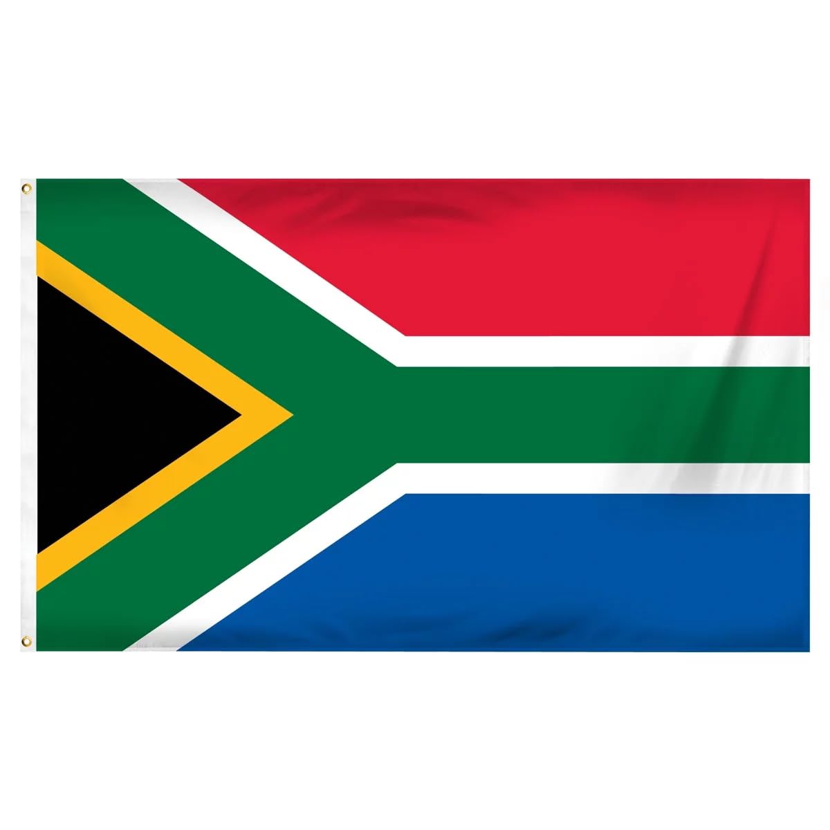 Cosymate South Africa Flag 3x5ft SA Flag with Brass Grommets, Green, Gold, White, Black, UV Fade Resistant, Canvas Header