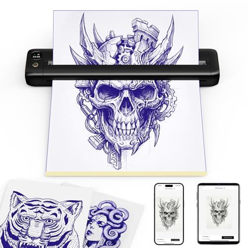 Rongta Tattoo Stencil Printer, Wireless Tattoo Machine, Tattoo...