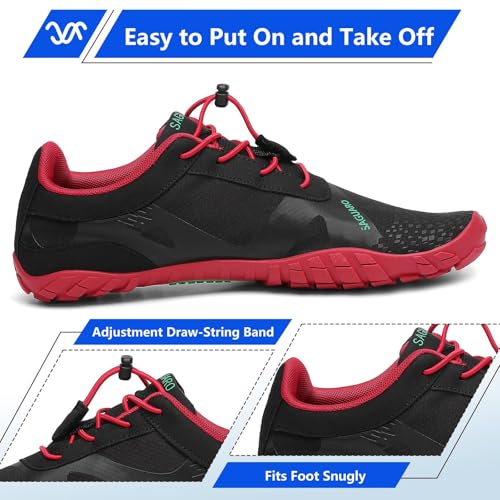 Image of SAGUARO Womens Mens Barefoot Shoes Minimalist Trail Runner Wide Toe Box Zero Drop Outdoor Cross Training Shoe