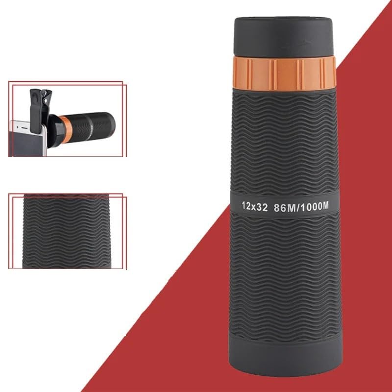 Monocular 12X32 con clip roscado de alta precision mini optica para poca luz 3