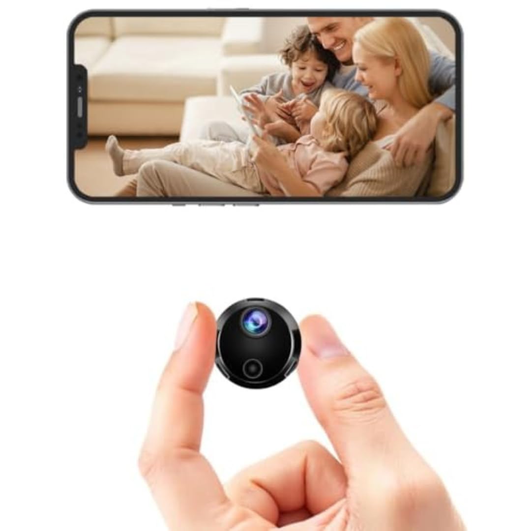 Velnoro Black 1080P Hd Hidden Cameras - Mini Security Camera -Wifi Camera - Spy Camera-Indoor Nanny Camera -Home Security For With App -Surveillance Cameras With Motion Detection And Night Vision