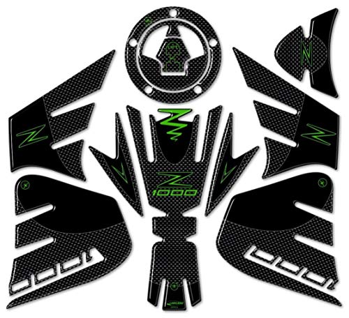 Kit autocollants 3D Kawasaki Z1000 résine Labelbike de haute qualité