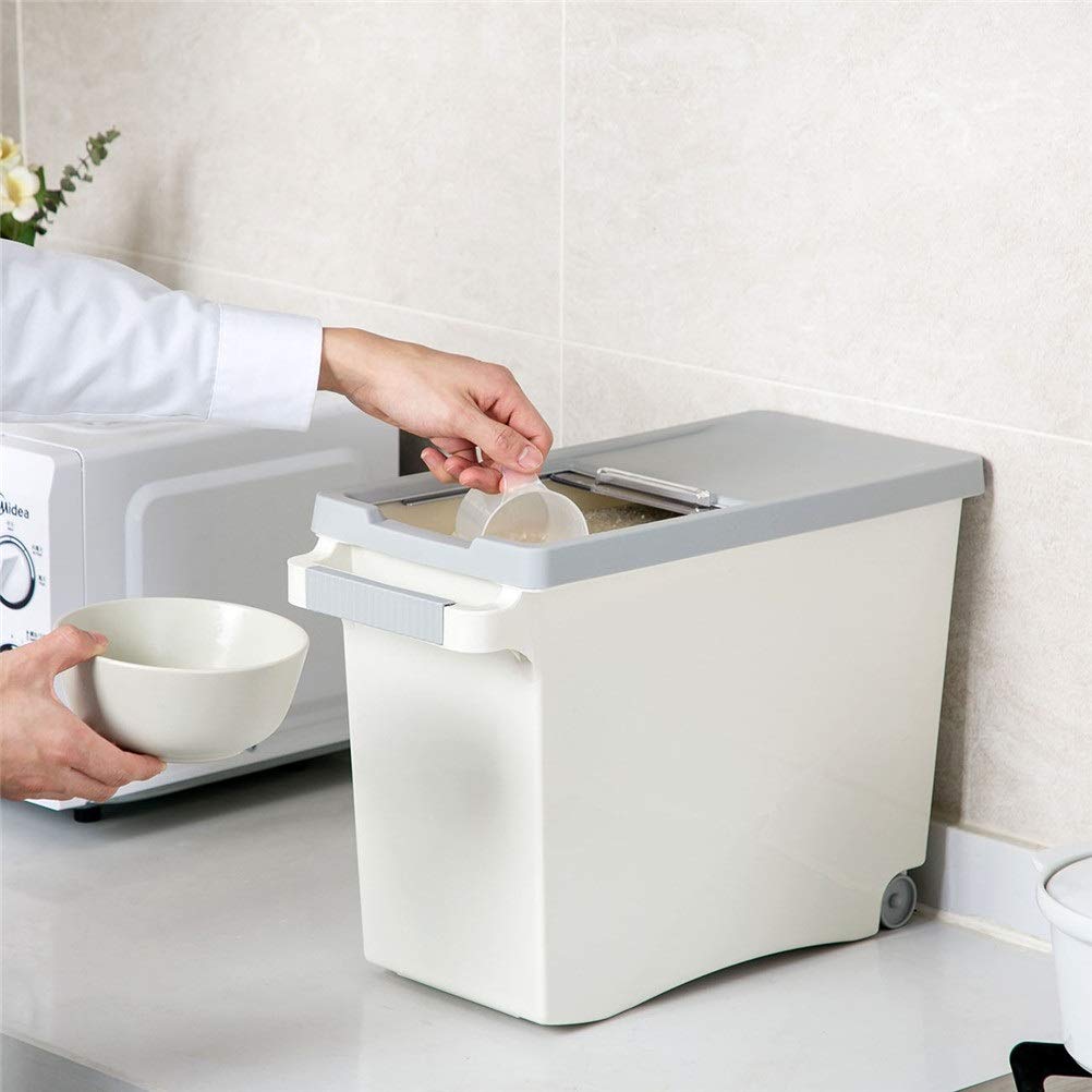穀物　コンテナケース Amazon｜n/a 7 / 15KG大型キッチンライス収納ボックス穀物ライス