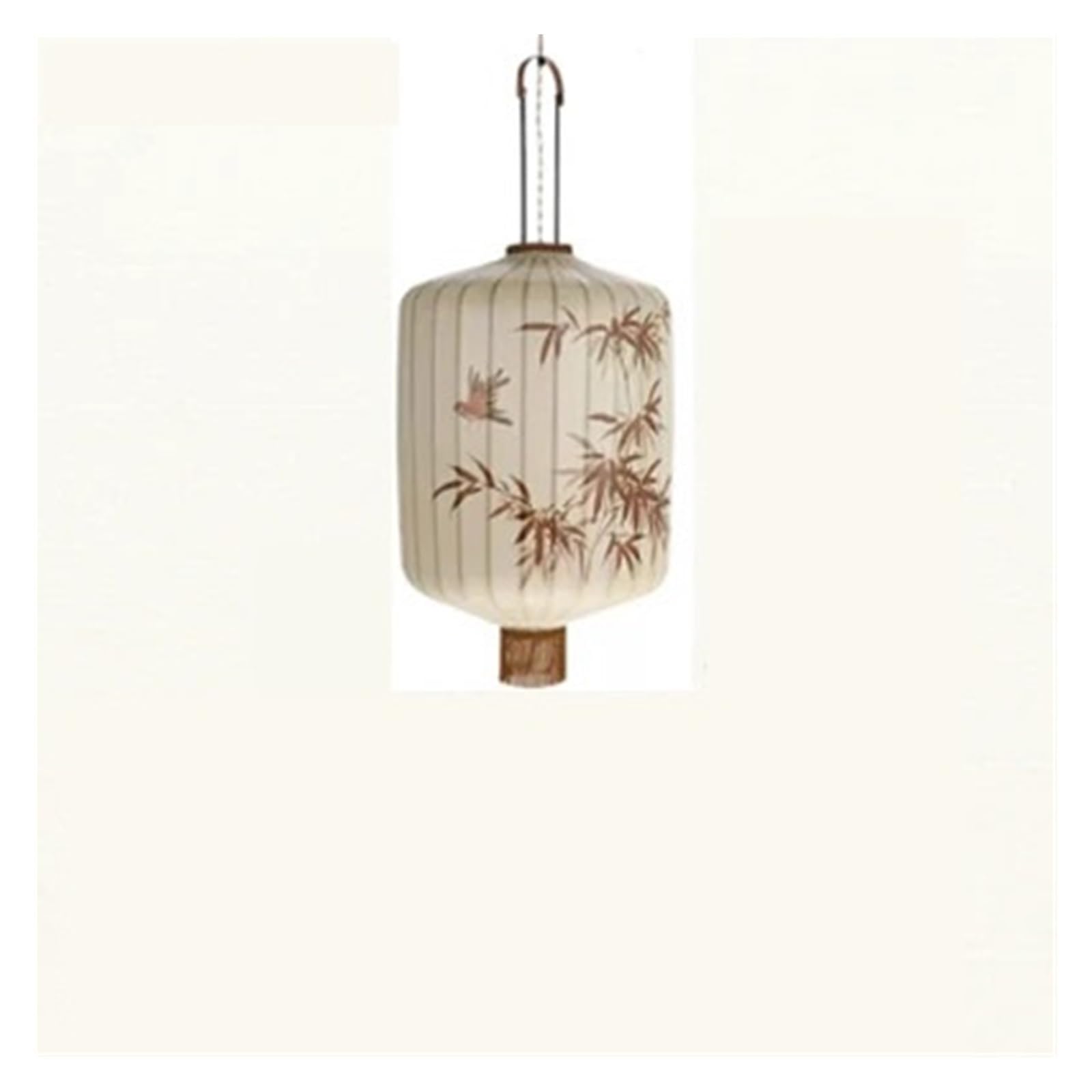 IUVYTA Traditional Lantern Painting Pendant Lamp Fabric Lampshade for Lights(A White-Dia30cm,Warm White)