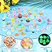KIMOBER 60Pcs Luminous Mini Resin Ocean Animals, 60 Styles Tiny Sea Creature Figures, Glow in The Dark Miniature Aquarium Decor