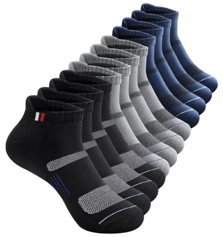 Image of Men's Ankle Socks, Cotton, Lightweight, Durable, 5 Colors, Trending Design