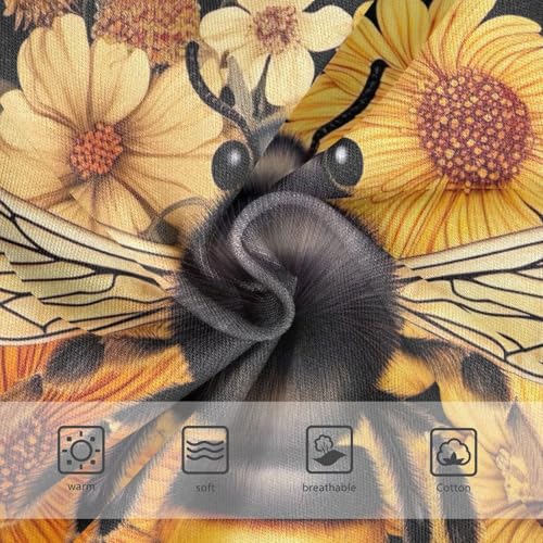 Kids Underwear, Bee Flowers Floral Toddler Panties, Cotton Underwear Girls, 2T–8 Years3