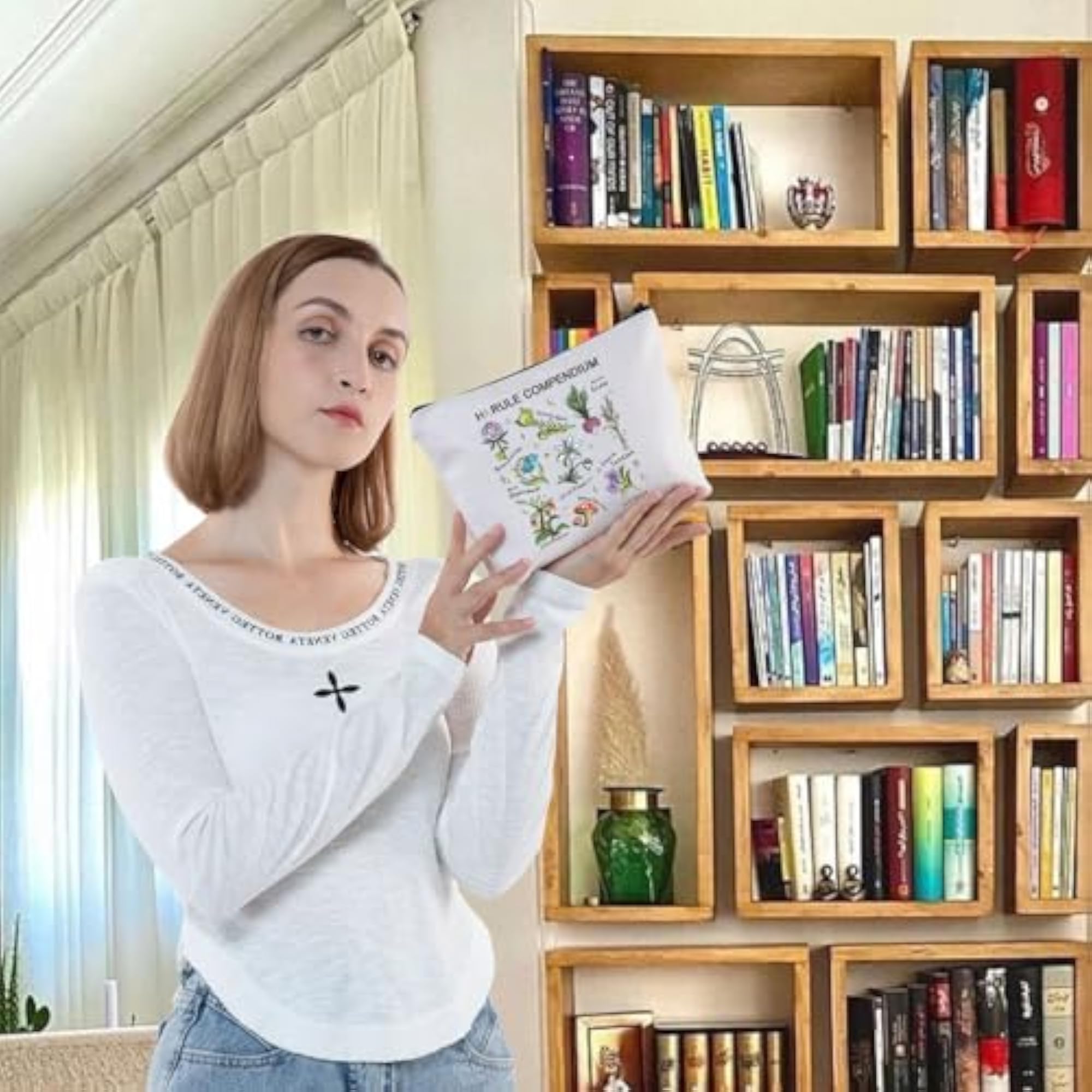 Hyrule Compendium Flower Makeup Bag, Video Game Inspired