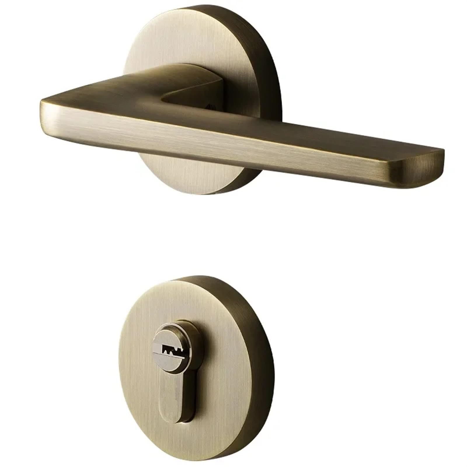 Serrure de porte avec noyau et poignée pour chambre et salle de bain