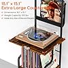 TJ.MOREE Tall Record Player Stand With Vinyl Storage - Holds Up To 210 Albums, 5-Tier Shelf, Corner Design, Extra Large Turntable Top (56.7"H)