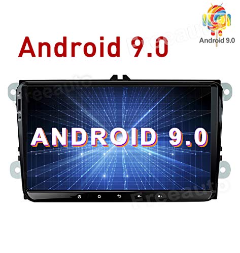 Freeauto Android 9.0 Universal Auto 9 Pouces Voiture Radio Stéréo avec Bluetooth, AM/FM//USB/TF/AUX in