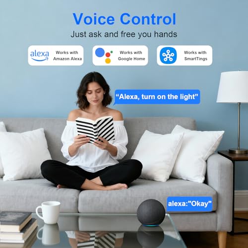 Smart Plug, TVLIVE 2 Pack Smart Plugs that Work with Alexa (Echo, Echo Dot), Google Home Voice Control, Energy Monitoring, Remote Control, Timer & Schedule, smart wifi plug socket UK, No Hub Required - Image 5