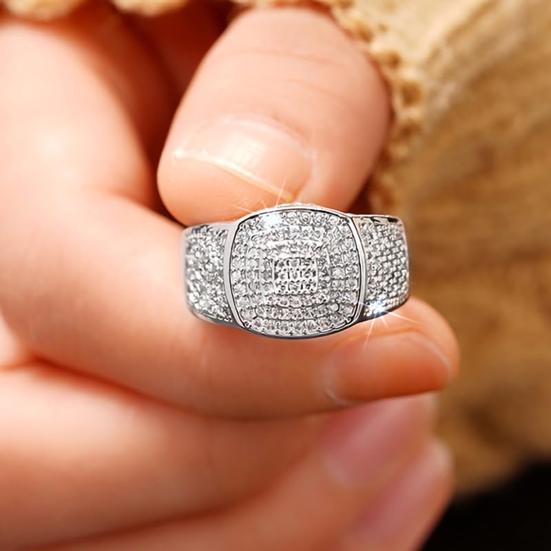 1pc Luxurious Half Circle Inlaid Zircon Ring For Women Exquisite Light Luxury Rings Ladies Fine Jewelry Daily Life Dating Decor For Prom Party