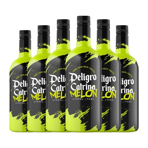 Crema de Licor Andalusí Peligro Catrina Tequila Melón 70 cl (Caja de 6 Botellas de 70 cl)