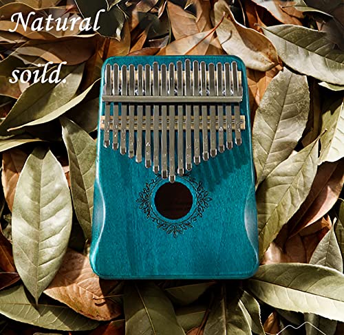 2022 New 17 Keys Kalimba Thumb Piano Mini Thumb Piano Finger Piano，Lightseagreen，Butterflies Love Flowers #TOP4